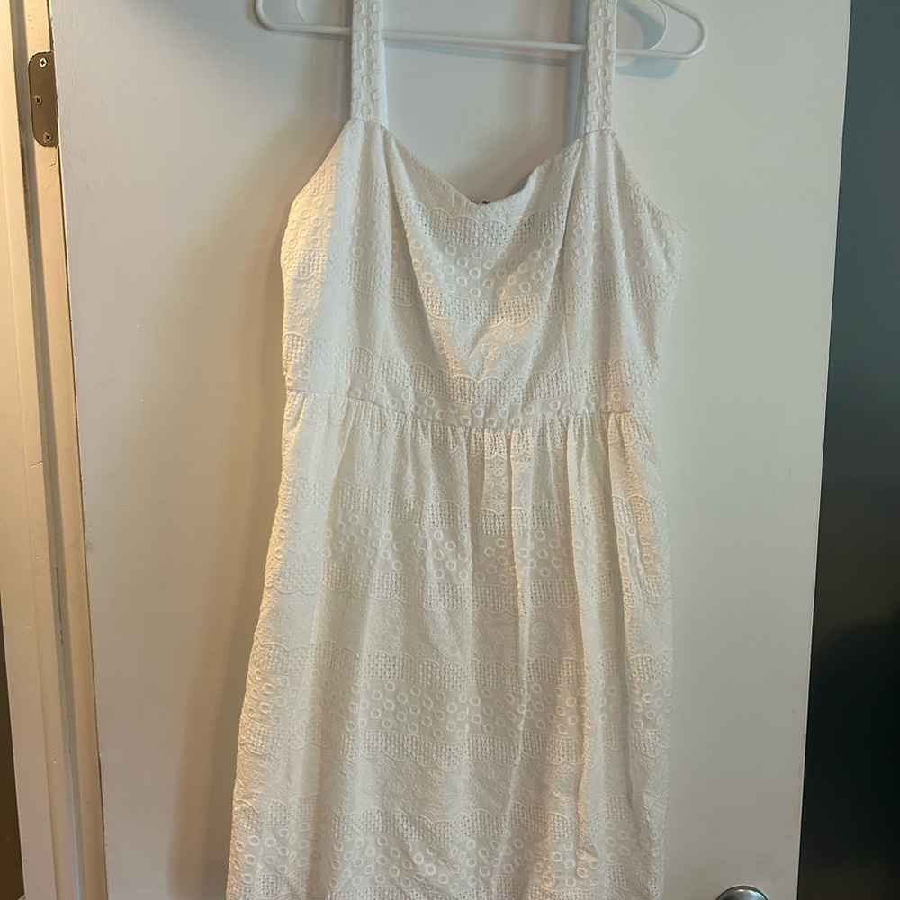 Nine West White Eyelet Dress